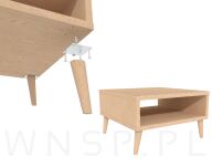 Noga typ Neo 13 cm, skośna do mebli, surowa - 7