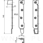 Złącze nakładane H-145 mm - komplet - 2
