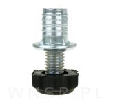 Regulator, stopka meblowa sześciokątna  M10 X 40 mm z mufą wbijaną - 3