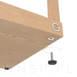Regulator, stopka meblowa sześciokątna  M10 X 40 mm z mufą wbijaną - 9