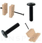 Wkręt metryczny z łbem walcowym M8 x 35 mm, ocynk czarny - 4