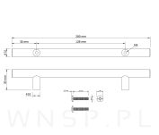 Uchwyt meblowy Rund 128 mm czarny - 4