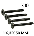 Wkręt HWI 6,3 X 50 mm, SW4, ocynk czarny - 8
