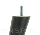 Noga bukowa skośna, stożek 15 cm, czarna ze szpilką M8 x 25 mm - 4