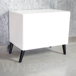 Noga bukowa skośna, stożek 15 cm, czarna ze szpilką M8 x 25 mm - 7