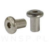 M4 X 8 mm, nakrętka Ericson płaska, stal nierdzewna - 5