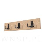 Wieszak ścienny na ubrania, z 3 haczykami, dąb surowy - 4