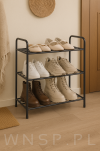 Stojak na buty regał organizer metalowy 3 poziomy loft do przedpokoju - 4