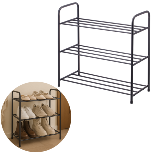 Stojak na buty regał organizer metalowy 3 poziomy loft do przedpokoju