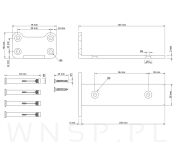 Nowoczesny wspornik do półki meblowej T 150 mm - 2