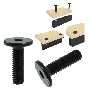 M6 X 20 mm metryczny na imbus 4 mm, czarny