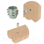 Mufa wkręcana M6 x 10 mm, do płyty meblowej lub drewna - 5