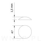 Odbojniki silikonowe samoprzylepne do drzwi mebli szuflad nóżki fi 7 x 1,5 mm - 2