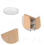 Odbojniki silikonowe samoprzylepne do drzwi mebli szuflad nóżki fi 7 x 1,5 mm - 3