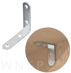 Kątownik montażowy 10 sztuk, 60 X 60 mm, 4 otworowy - 3
