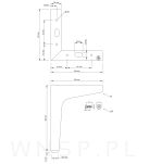 Nogi meblowe do komody szafki loft 17 cm zestaw z wkrętami - 2