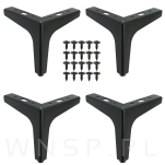 Nogi meblowe do komody szafki loft 17 cm zestaw z wkrętami - 5