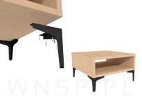 Nogi meblowe do komody szafki loft 17 cm zestaw z wkrętami - 6