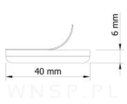 Podkładka teflonowa / PTFE samoprzylepna 40 x 40 mm - 2