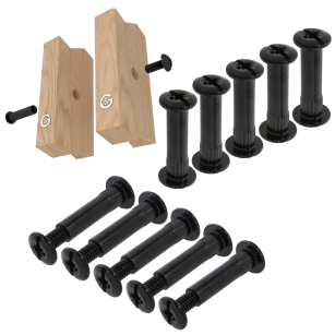 100 x Złącze meblowe śrubowe Ø 8 mm M6 (30 - 38 MM) do szafek, płyt meblowych