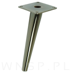 Noga stalowa skośna stożek 18 cm, z blachą montażową, czarny nikiel - 4