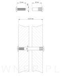 10 x Złącze meblowe śrubowe Ø 5 mm M4 (21 - 27 MM) do szafek, płyt meblowych - 2