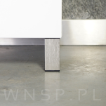 Nóżka meblowa H 150 mm, 40 x 40 mm, stal szczotkowana, inox - 3