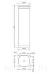 Nóżka meblowa H 150 mm, 40 x 40 mm, stal szczotkowana, inox - 8