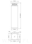 Nóżka meblowa H 150 mm, 40 x 40 mm, stal szczotkowana, inox - 7