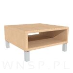 Nóżka meblowa H 150 mm, 40 x 40 mm, stal szczotkowana, inox - 11