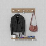 Haczyk 2 ramienny wieszak przykręcany, chrom - 5