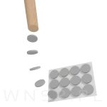 Filc meblowy fi 28 mm szary, opakowanie 108 szt. - 3