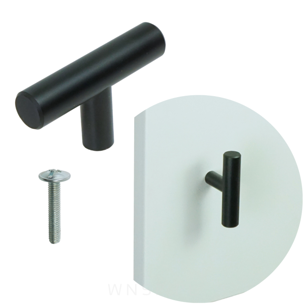 Gałka meblowa Rund T, czarny