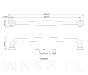 Uchwyt meblowy Briescia 192 mm czarny - 2