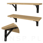 Mocne wsporniki do półki ściennej ze wzmocnieniem, 50 x 33 cm - 6