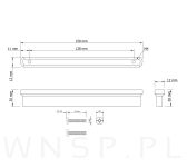 Uchwyt meblowy OVAL 128 mm czarny - 2
