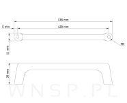 Uchwyt meblowy Modena 128 mm złoty mat - 3