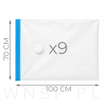 WORKI PRÓŻNIOWE 100 x 70 CM ZESTAW 9 SZTUK, NA UBRANIA, ZABAWKI DO SZAFY, GARAŻU, PIWNICY, NA STRYCH MOCNE GRUBE - 2