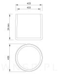 Ślizgacz ochronny PVC okrągły na nogę Ø 22 mm czarny - 3