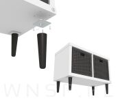 4x Noga bukowa prosta UNIQ 15 CM z blachą montażową - 5