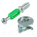Złącze meblowe połączenie mimośrodowe 10 kpl. zaczep 24 mm, komplet złącza do mebli - 3