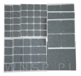 PODKŁADKI FILCOWE POD KRZESŁA, MEBLE, NOGI SAMOPRZYLEPNE ZESTAW 109 SZT SZARY FILC - 3