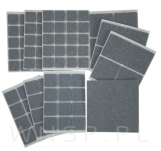 PODKŁADKI FILCOWE POD KRZESŁA, MEBLE, NOGI SAMOPRZYLEPNE ZESTAW 109 SZT SZARY FILC - 5
