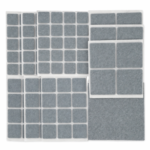 PODKŁADKI FILCOWE POD KRZESŁA, MEBLE, NOGI SAMOPRZYLEPNE ZESTAW 109 SZT SZARY FILC