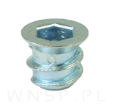 M6 X 10 mm - Mufa wkręcana z kołnierzem do drewna - 2