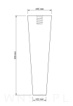 Noga bukowa prosta, stożek 15 cm, surowa - 2