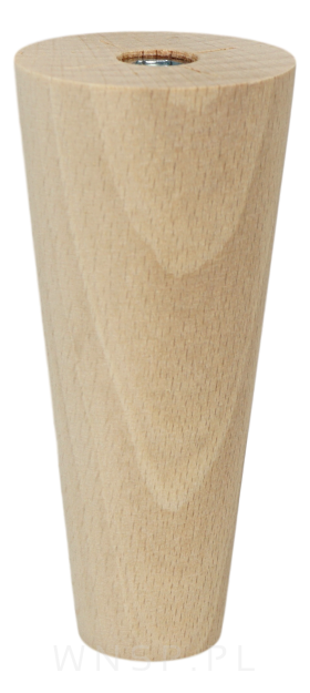 Noga bukowa prosta, stożek 15 cm, surowa