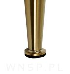 Noga stalowa stożek 15 cm z ringiem i blachą montażową, złota patyna - 7