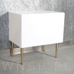 Noga stalowa stożek 15 cm z ringiem i blachą montażową, złota patyna - 6