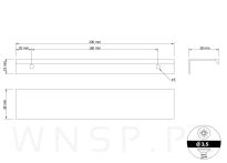 Uchwyt krawędziowy Nicea biały, rozstaw 160 mm - 3